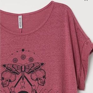 NWOT H&M Large Dark Pink T-Shirt Dress